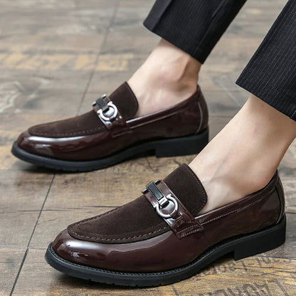 Ethan | Men's Black Loafers with Metal Accent Detail | Polished Comfort for Everyday Wear