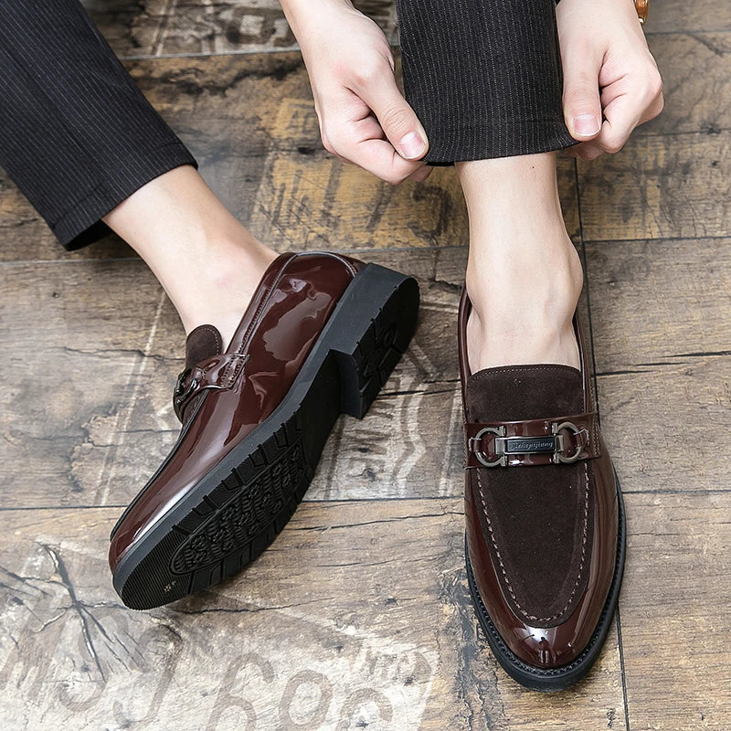 Ethan | Men's Black Loafers with Metal Accent Detail | Polished Comfort for Everyday Wear