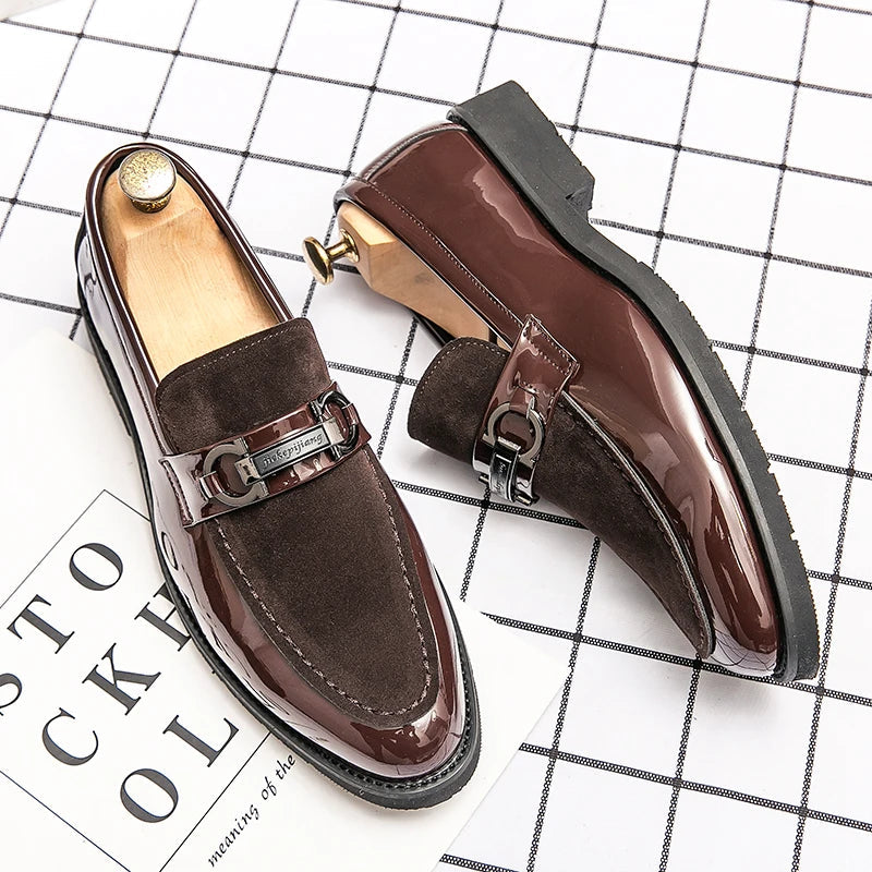 Ethan | Men's Black Loafers with Metal Accent Detail | Polished Comfort for Everyday Wear