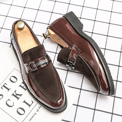 Ethan | Men's Black Loafers with Metal Accent Detail | Polished Comfort for Everyday Wear