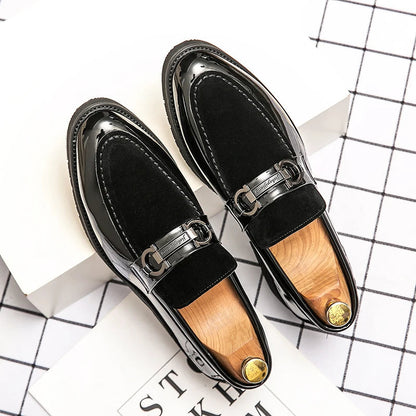 Ethan | Men's Black Loafers with Metal Accent Detail | Polished Comfort for Everyday Wear