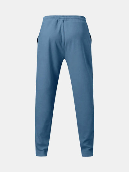 Everyday Essentials | Men's Casual Straight Leg Pants with Drawstring Closure | Comfortable Fit for Versatile Wear