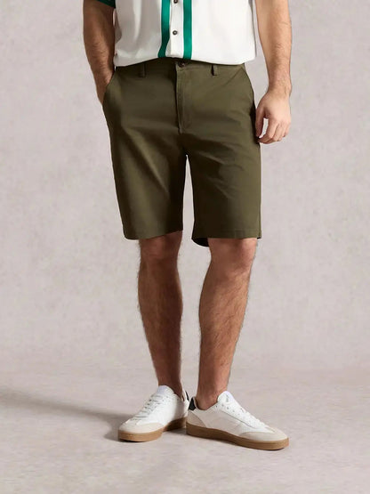 Everyday Essentials | Men's Cotton Cargo Shorts with Multiple Pockets | Slim Fit for Comfort and Versatility