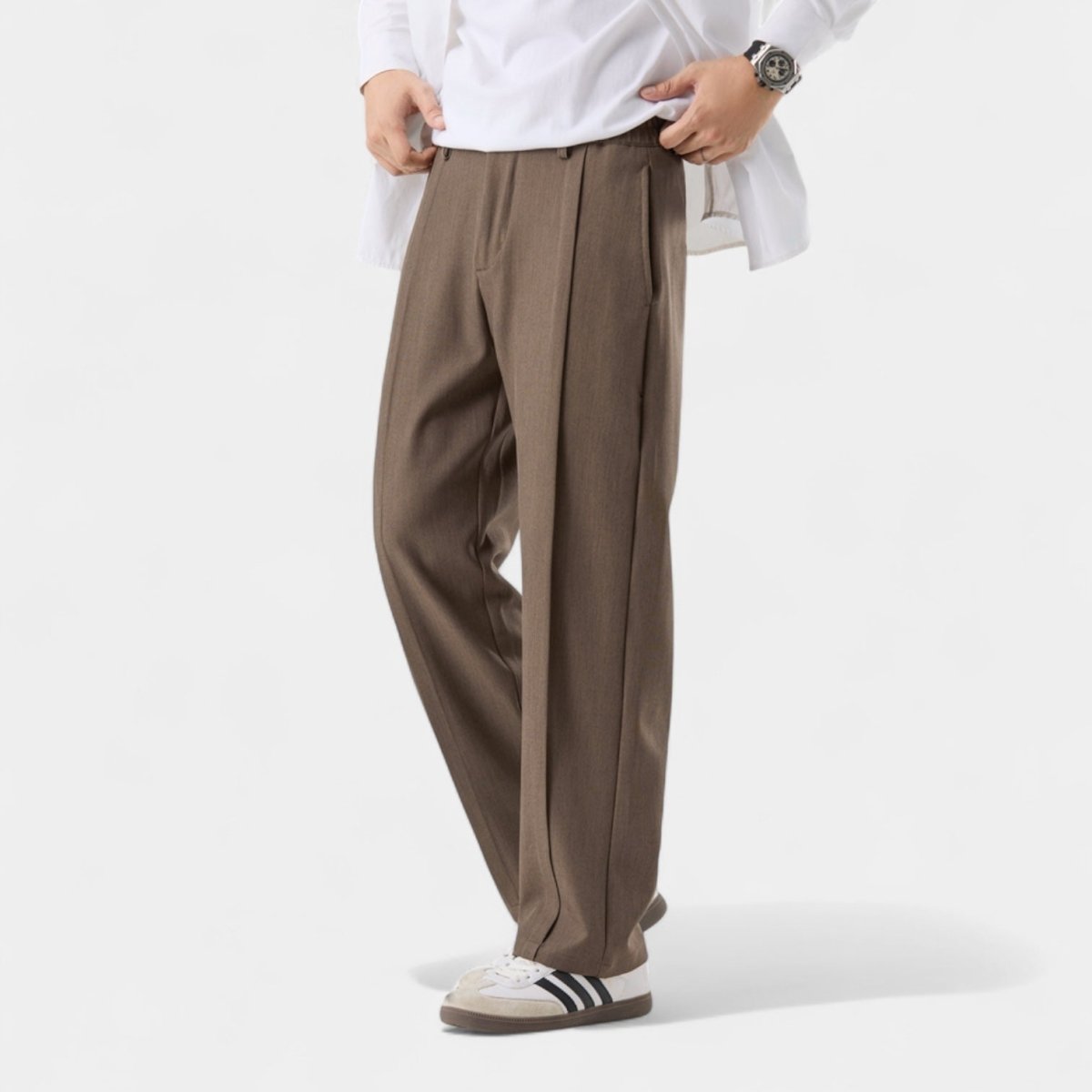Everyday Essentials | Men's Khaki Pants with Relaxed Fit & Straight-Leg Design | Versatile Comfort for All Occasions