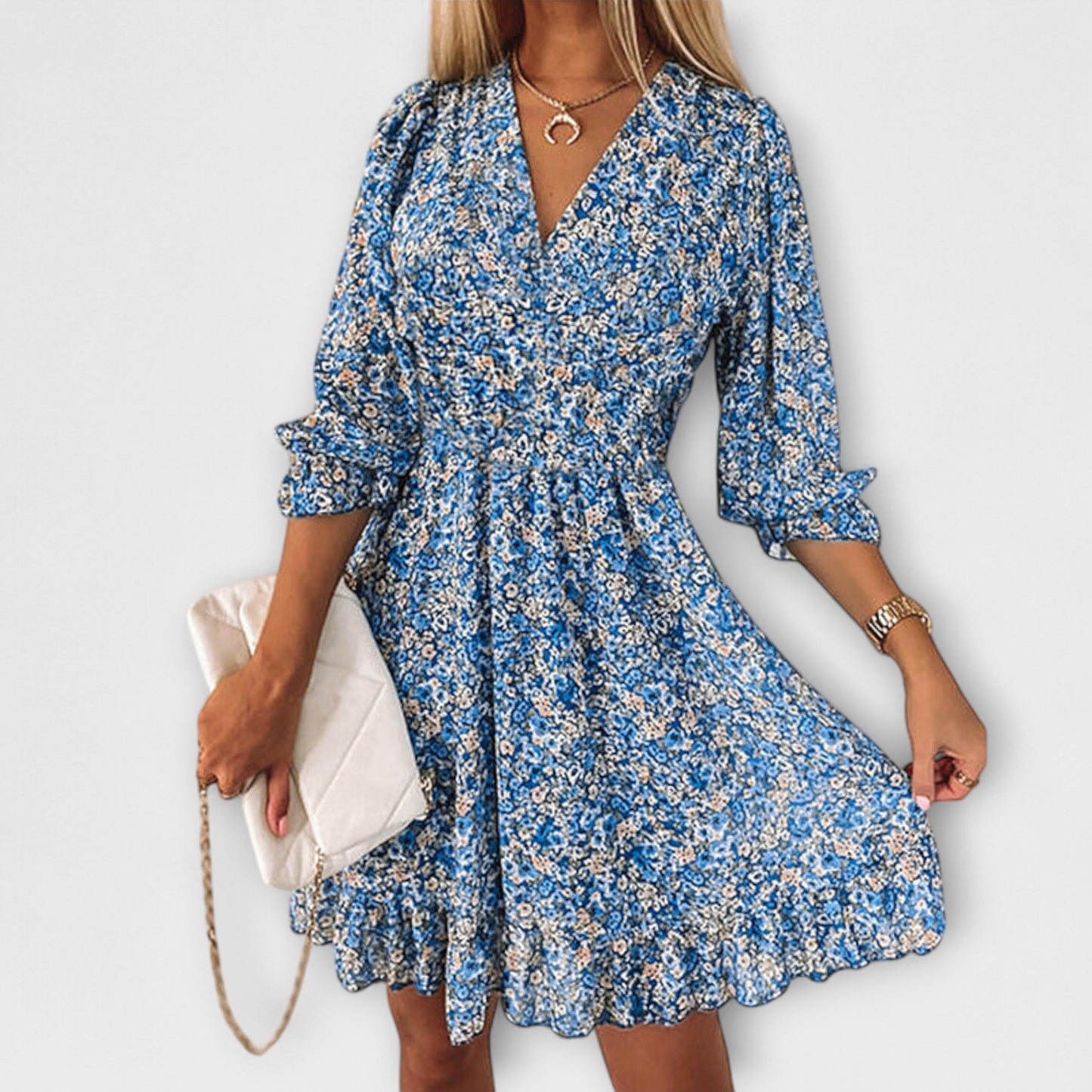 Bianca Floral Smocked Mini Dress | Premium Casual Dress