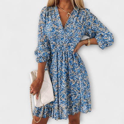 Bianca Floral Smocked Mini Dress | Premium Casual Dress