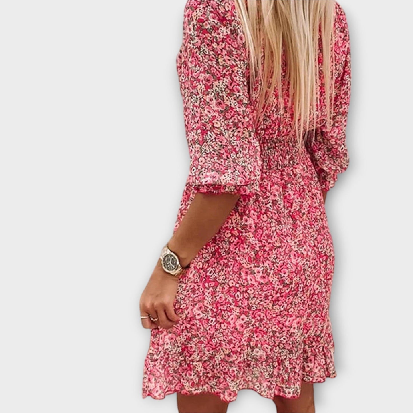 Bianca Floral Smocked Mini Dress | Premium Casual Dress