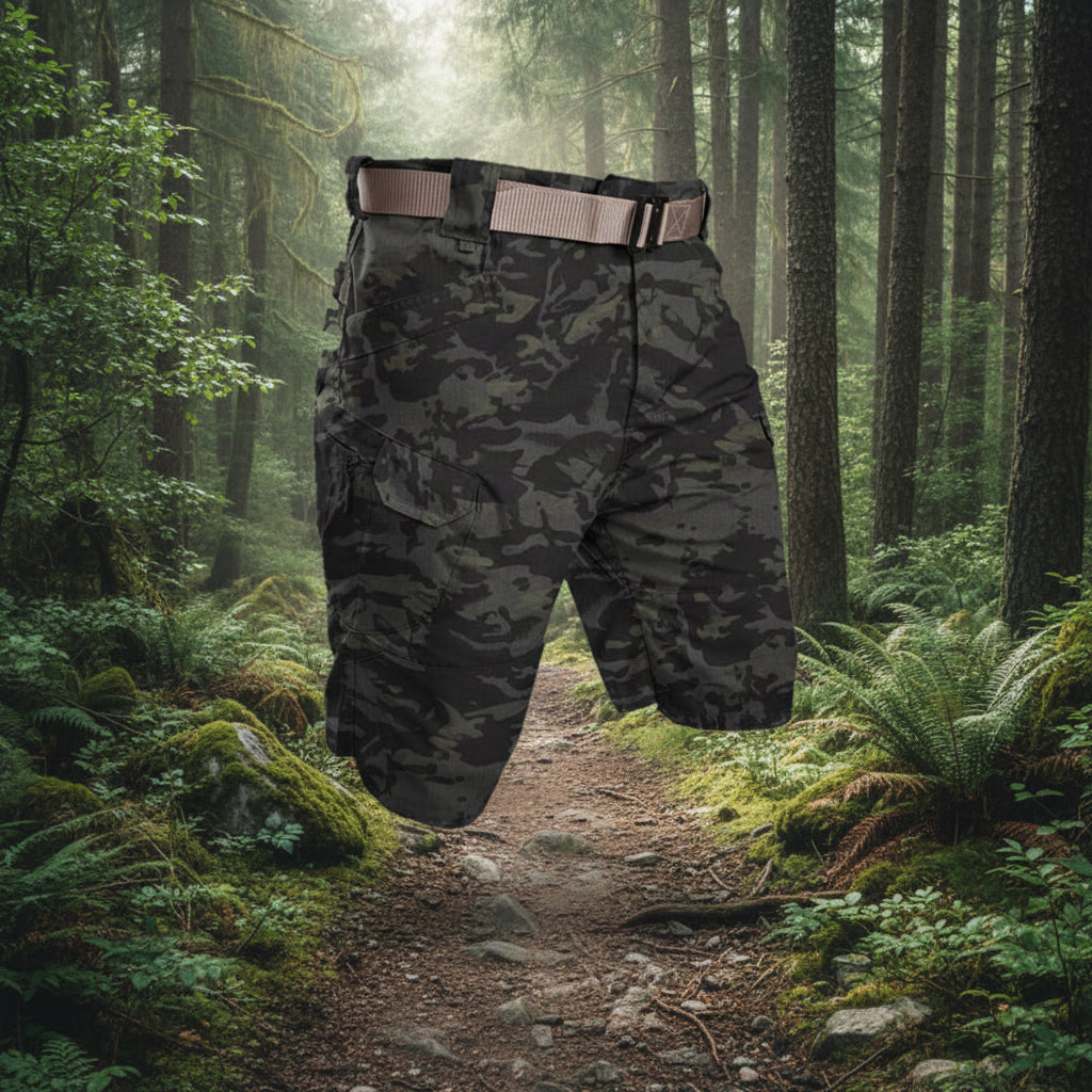 Men's Cargo Shorts | Relaxed Fit Multi-Pocket Elastic Waist