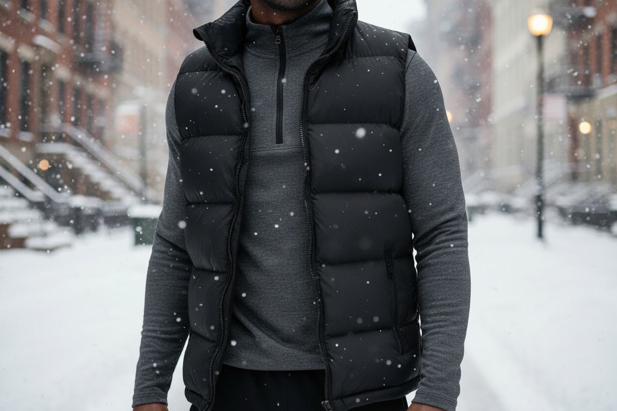 Men's Lightweight Quilted Puffer Vest | Sleeveless Padded