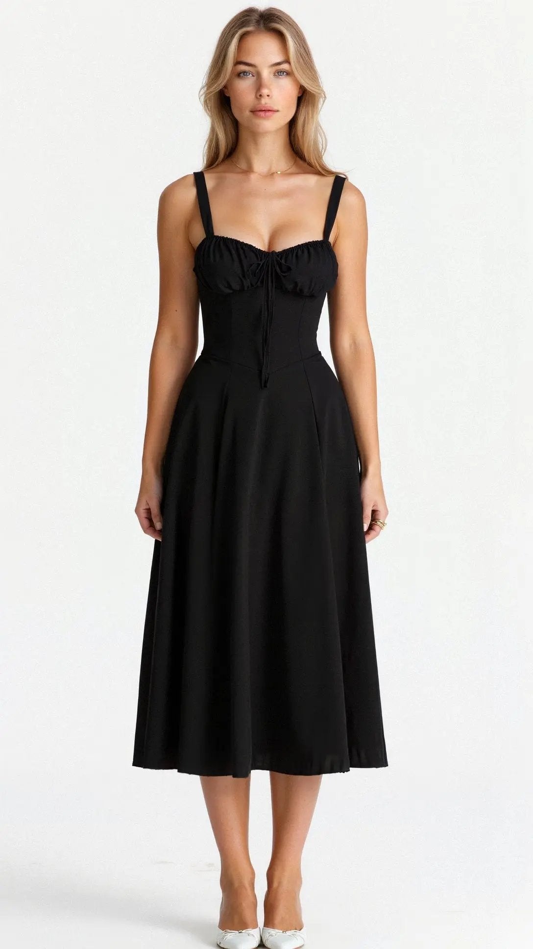 Aurelia Sleeveless Summer Midi Dress | Premium Lightweight Dress