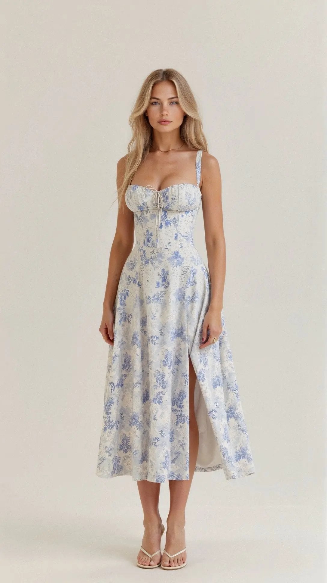 Aurelia Sleeveless Summer Midi Dress | Premium Lightweight Dress