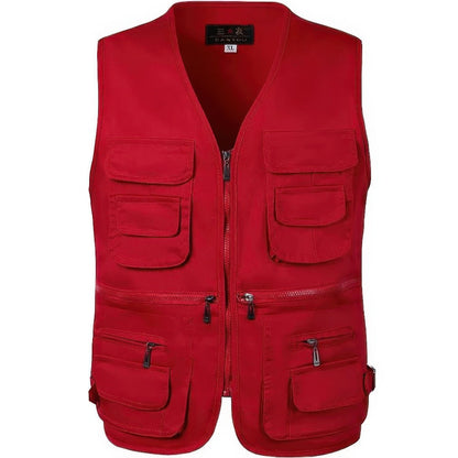 Men's Fishing Vest – Lightweight Multi-Pocket Outdoor Utility Vest with D-Ring Attachments