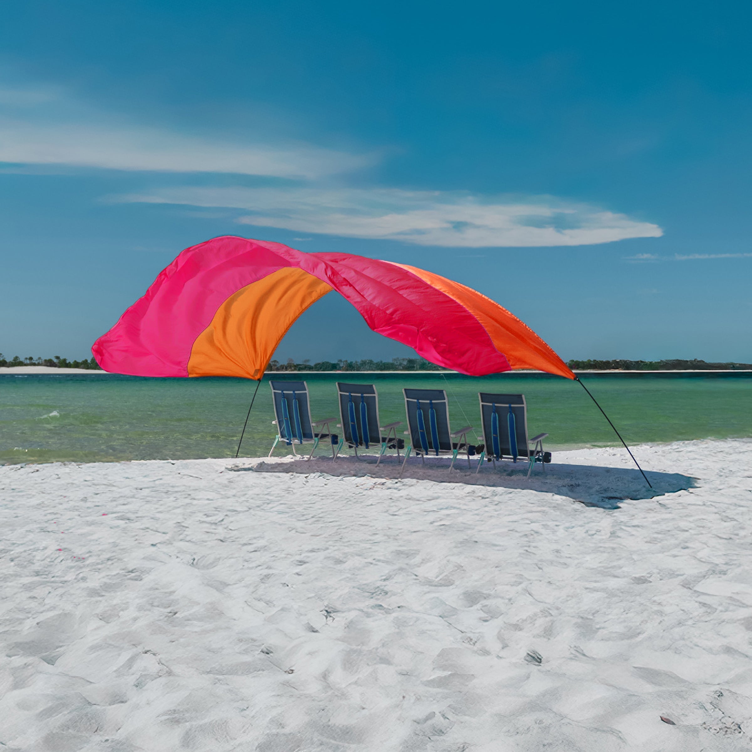 WindHush™ Lightweight Beach Canopy — Wind-Stable, Noise-Reducing Shade