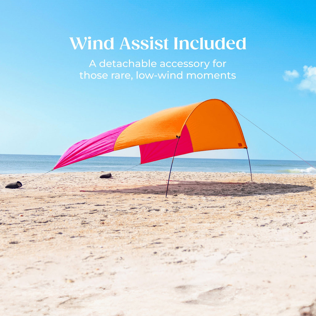 WindHush™ Lightweight Beach Canopy — Wind-Stable, Noise-Reducing Shade