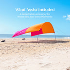 WindHush™ Lightweight Beach Canopy — Wind-Stable, Noise-Reducing Shade