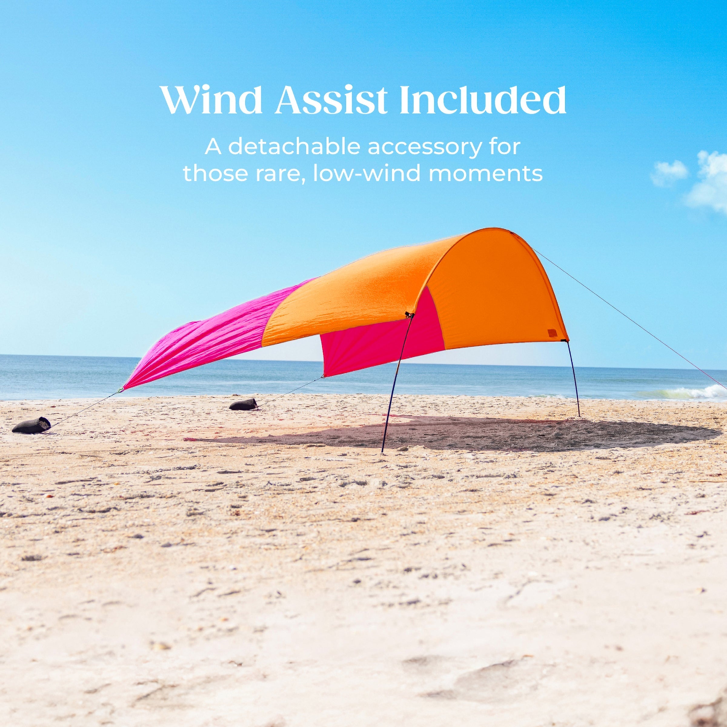 WindHush™ Lightweight Beach Canopy — Wind-Stable, Noise-Reducing Shade