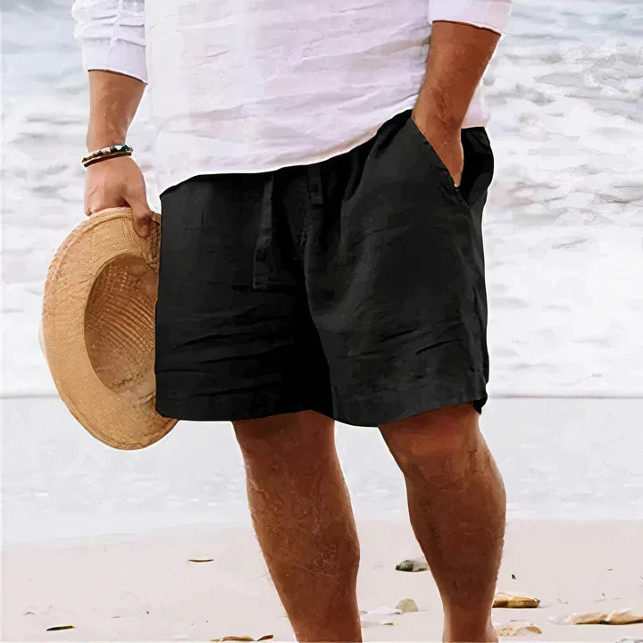 Luca Collection | Men's Linen Shorts with Adjustable Drawstring | Lightweight Summer Comfort