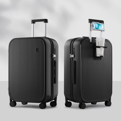 Lyon | Hard-Shell Suitcase with Integrated Cup Holder | Lightweight Luggage for Easy Travel