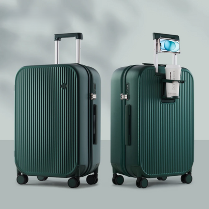 Lyon | Hard-Shell Suitcase with Integrated Cup Holder | Lightweight Luggage for Easy Travel