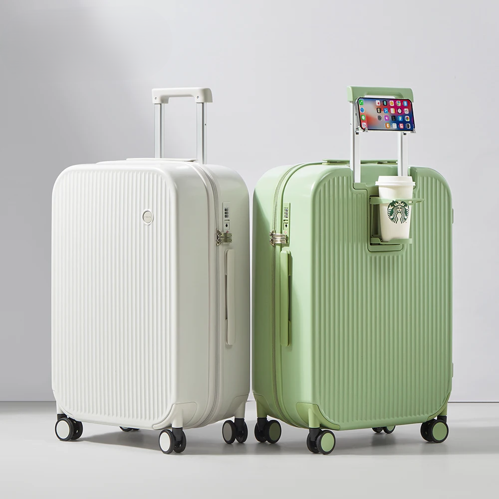 Lyon | Hard-Shell Suitcase with Integrated Cup Holder | Lightweight Luggage for Easy Travel