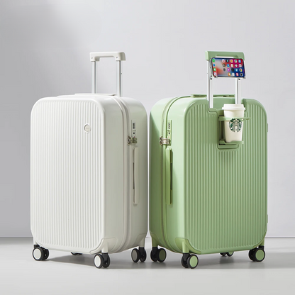 Lyon | Hard-Shell Suitcase with Integrated Cup Holder | Lightweight Luggage for Easy Travel