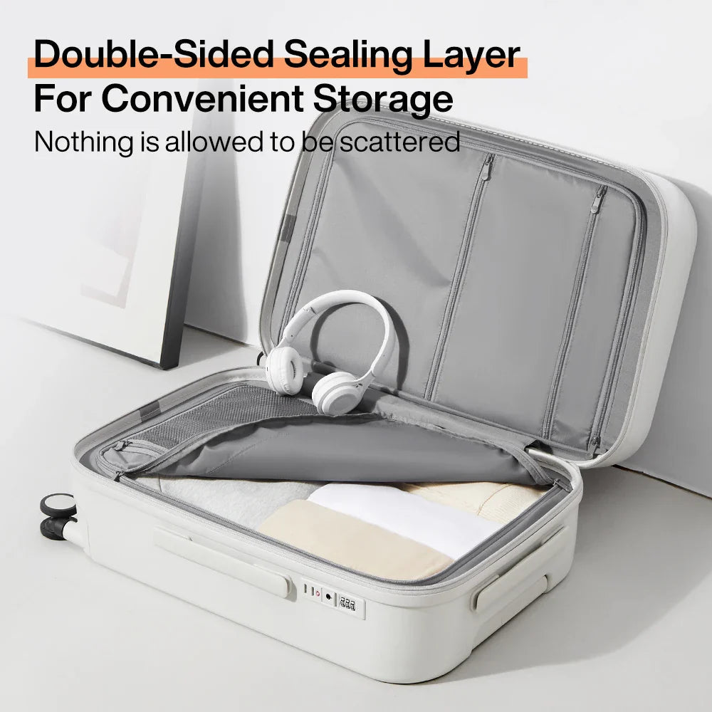 Lyon | Hard-Shell Suitcase with Integrated Cup Holder | Lightweight Luggage for Easy Travel