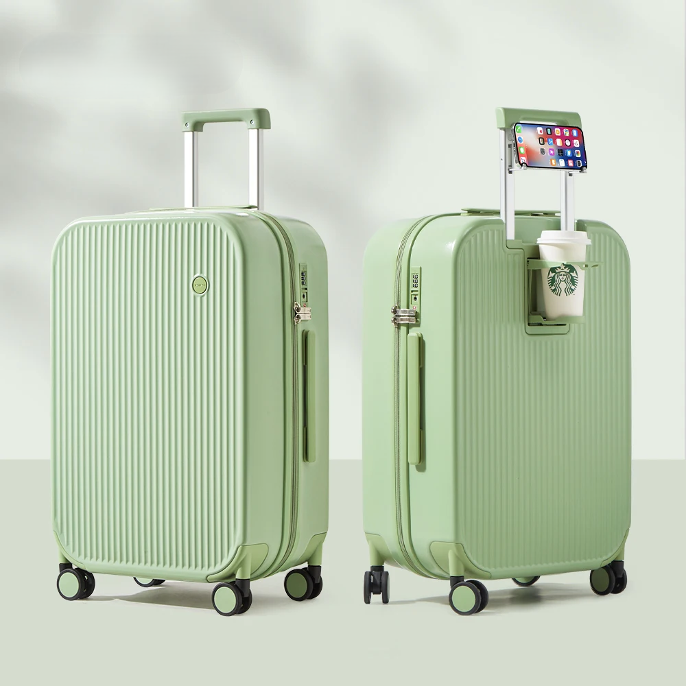 Lyon | Hard-Shell Suitcase with Integrated Cup Holder | Lightweight Luggage for Easy Travel