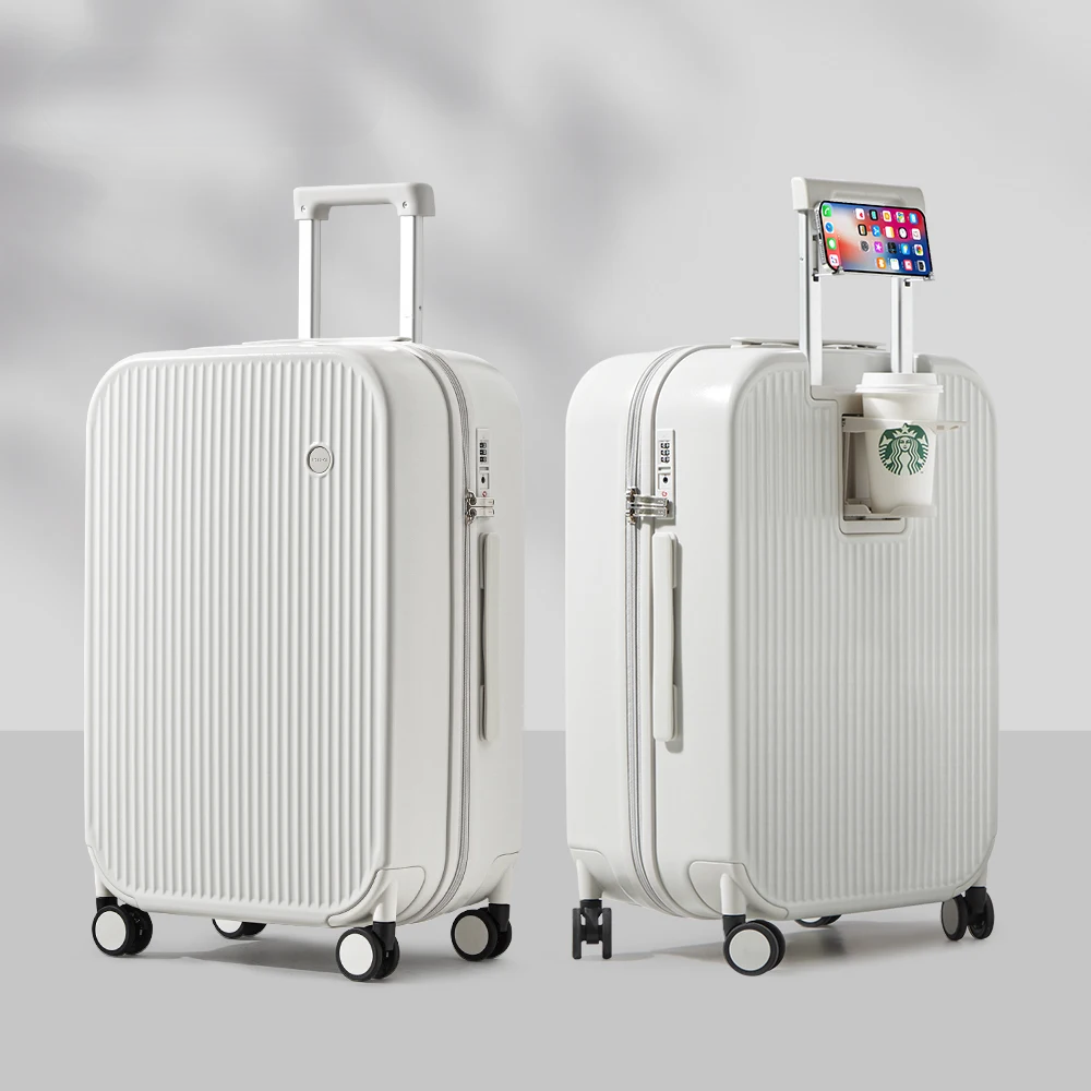 Lyon | Hard-Shell Suitcase with Integrated Cup Holder | Lightweight Luggage for Easy Travel