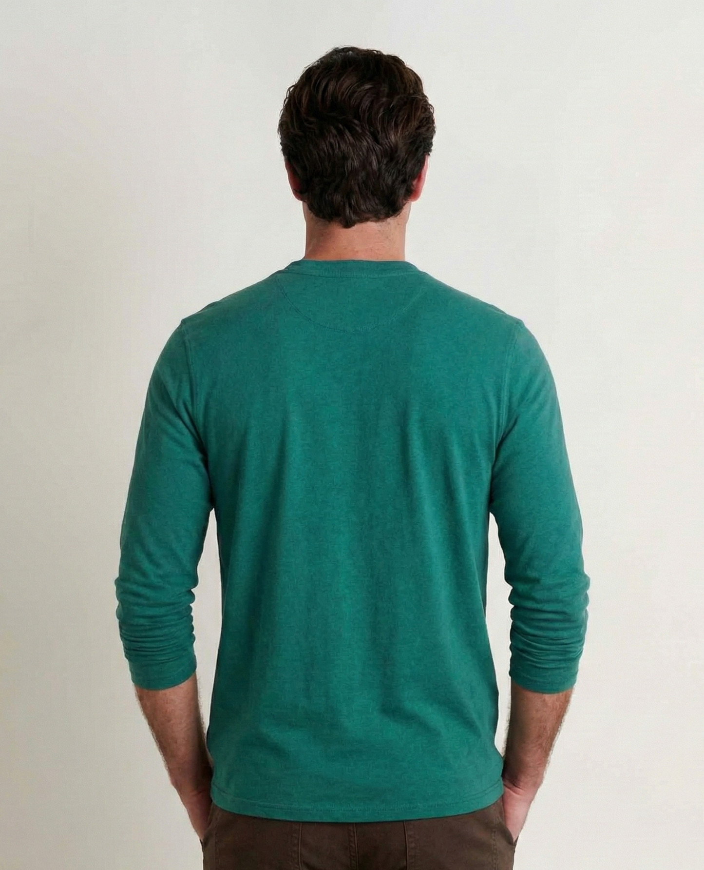 Men's Cotton Henley Shirt – Long Sleeve Garment Dyed Relaxed Fit Henley for Casual & Everyday Wear