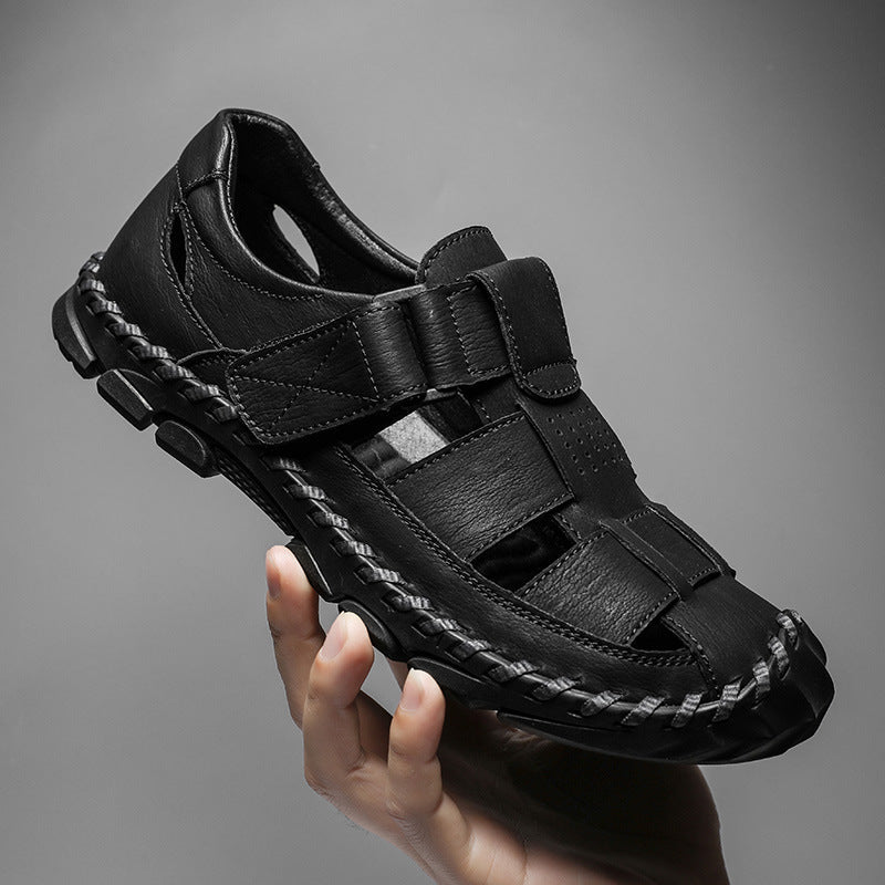Men's Fisherman Sandals – Closed Toe Cutout Hook Strap Sandals with Thick Tread Outsole for Outdoor & Casual Wear