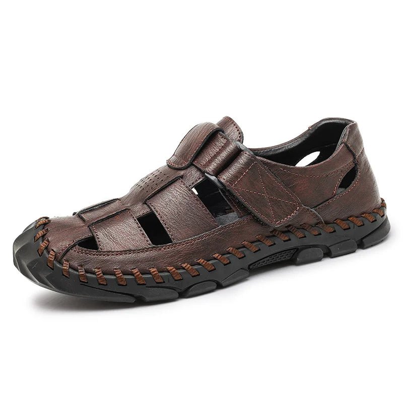 Men's Fisherman Sandals – Closed Toe Cutout Hook Strap Sandals with Thick Tread Outsole for Outdoor & Casual Wear