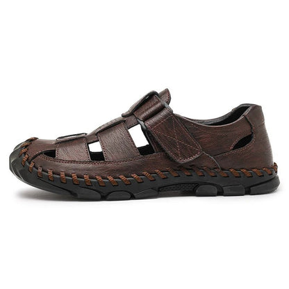 Men's Fisherman Sandals – Closed Toe Cutout Hook Strap Sandals with Thick Tread Outsole for Outdoor & Casual Wear