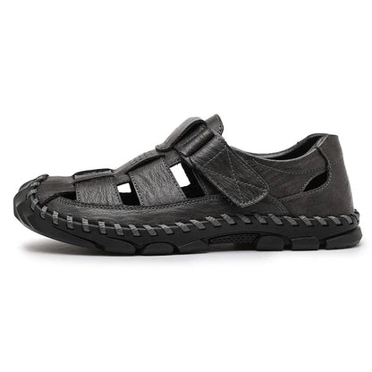 Men's Fisherman Sandals – Closed Toe Cutout Hook Strap Sandals with Thick Tread Outsole for Outdoor & Casual Wear