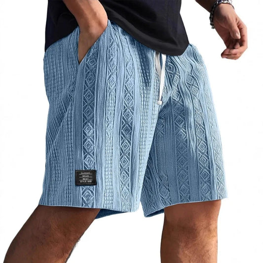 Men's Retro Jacquard Shorts – Casual Streetwear Summer Sweatpants Short Style