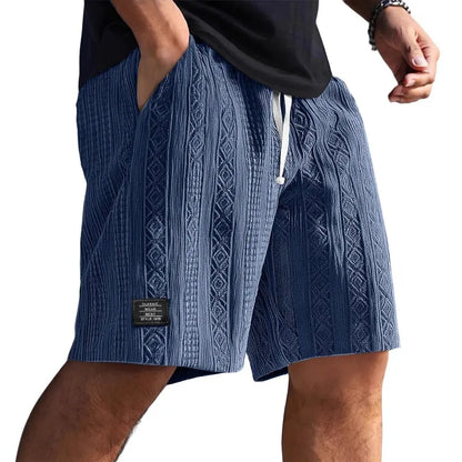 Men's Retro Jacquard Shorts – Casual Streetwear Summer Sweatpants Short Style