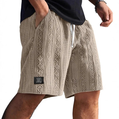 Men's Retro Jacquard Shorts – Casual Streetwear Summer Sweatpants Short Style