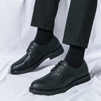 Men's Woven Texture Oxford Dress Shoes | Lace-Up