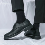 Men's Woven Texture Oxford Dress Shoes | Lace-Up