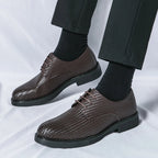 Men's Woven Texture Oxford Dress Shoes | Lace-Up