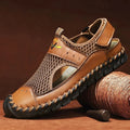 Men's Closed Toe Sport Sandals | Velcro | Mesh Trail