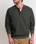Men's Waffle Knit Henley | Midweight Smart Casual
