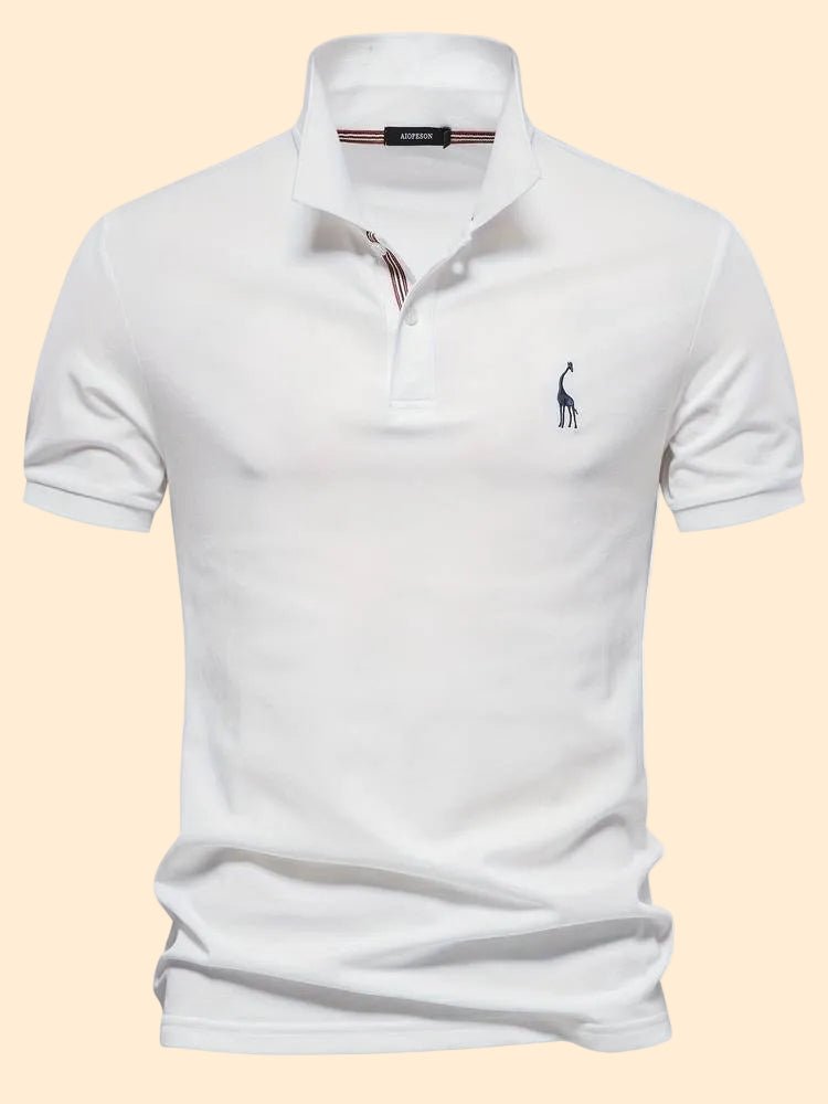 Men's Classic Polo Shirt – Short Sleeve Embroidered Logo Straight Cut