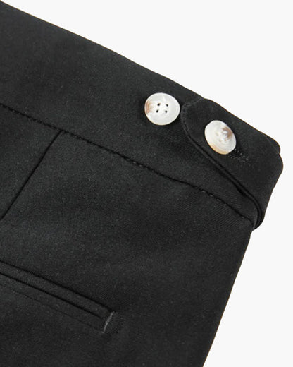 Men's Pleated Tailored Shorts – Knee Length Smart Casual Shorts with Waist Buckle Detail & Front Pleats