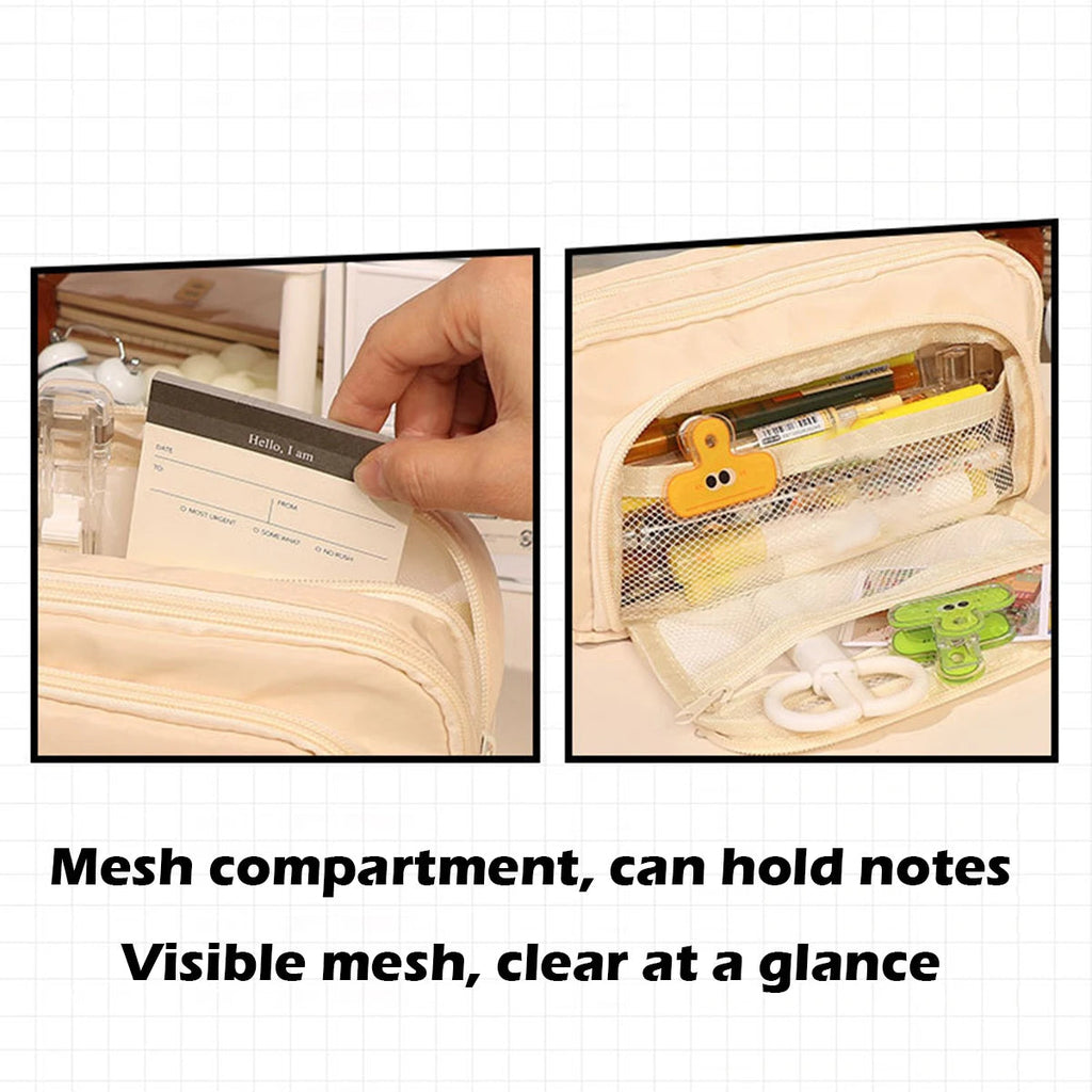 Multi-Layer Pencil Case — Large Capacity Pencil Pouch for School & Office