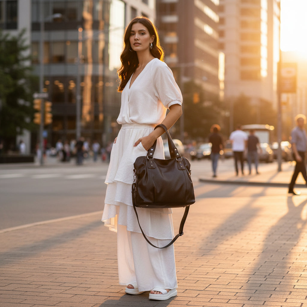 Vela™ Women's Sleek Shoulder Bag — Adjustable Strap Everyday Handbag