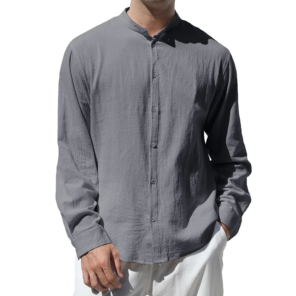 Ollie | Men's Linen Button Down Shirt with Relaxed Fit | Breathable Comfort for Everyday Wear