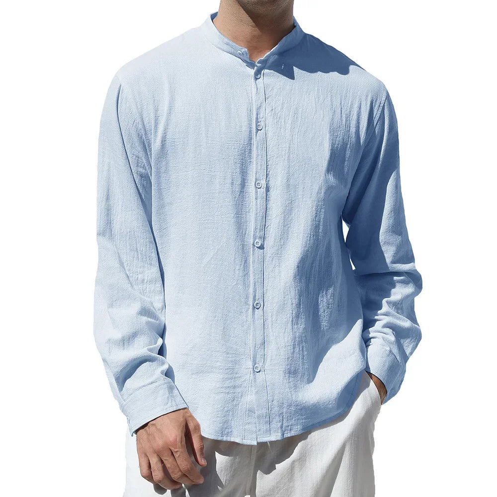 Ollie | Men's Linen Button Down Shirt with Relaxed Fit | Breathable Comfort for Everyday Wear