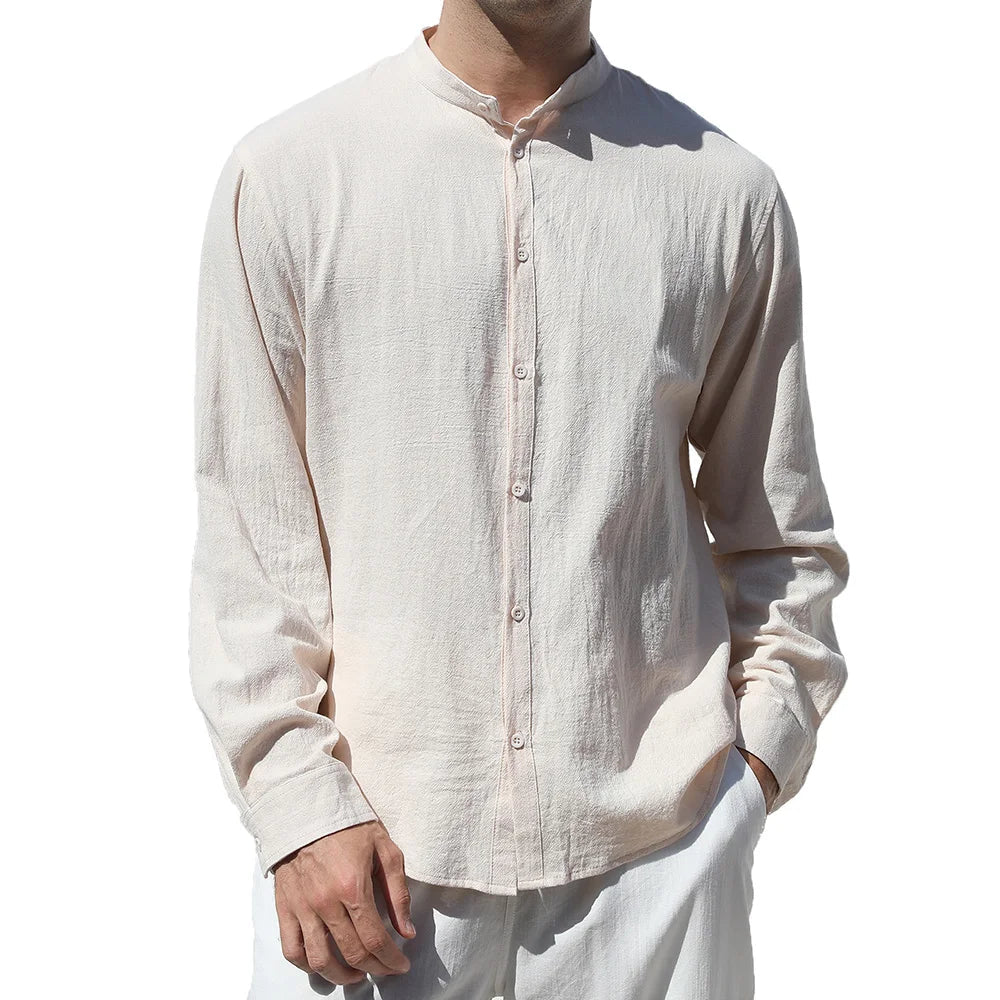 Ollie | Men's Linen Button Down Shirt with Relaxed Fit | Breathable Comfort for Everyday Wear