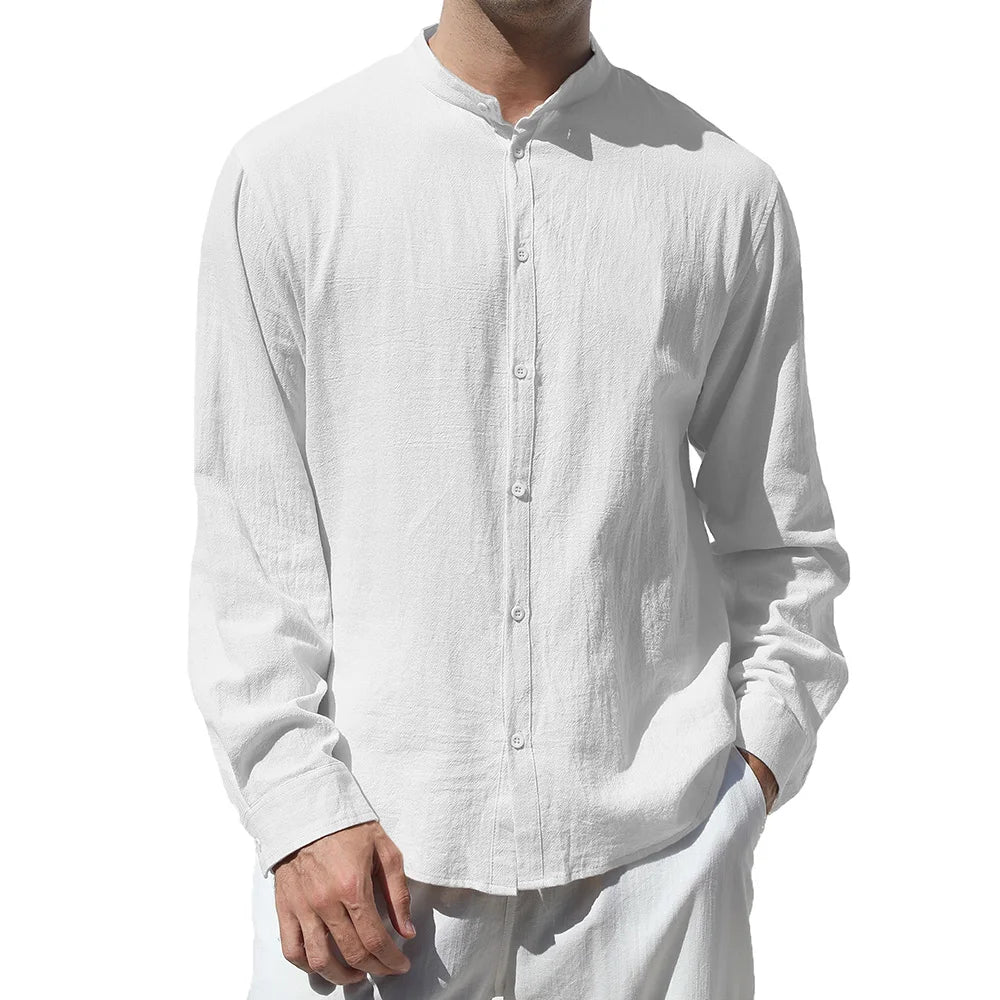 Ollie | Men's Linen Button Down Shirt with Relaxed Fit | Breathable Comfort for Everyday Wear