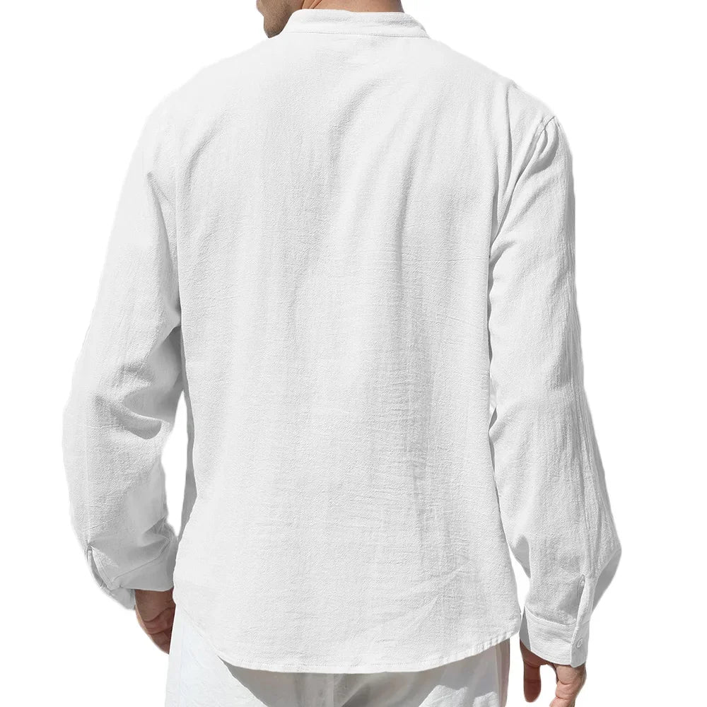 Ollie | Men's Linen Button Down Shirt with Relaxed Fit | Breathable Comfort for Everyday Wear